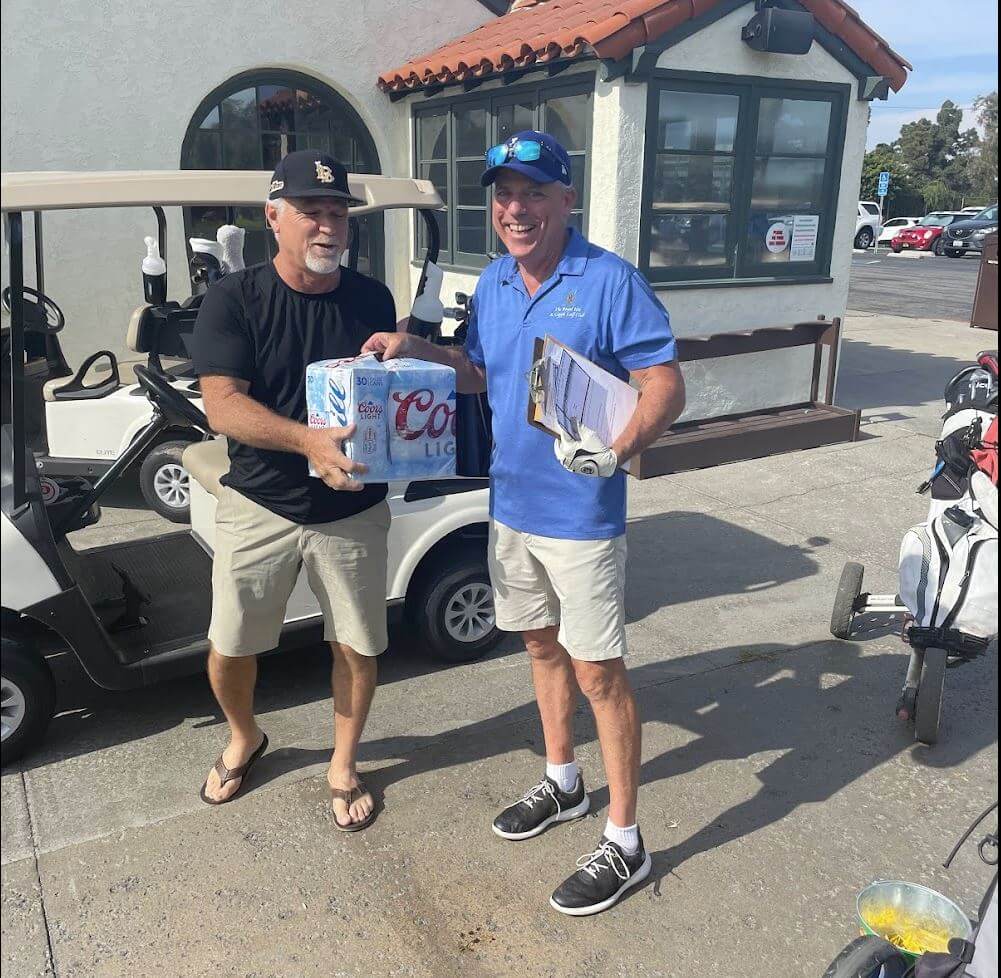 golfers celebrating 